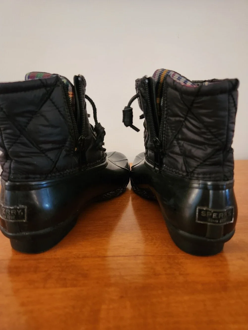 Womens Black Sperry Saltwater Duck Boots - Size 6.5